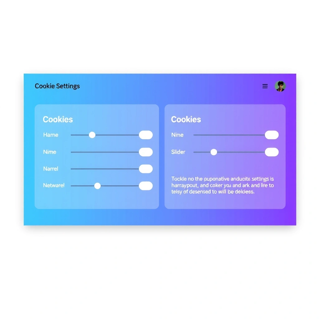 Cookie settings interface