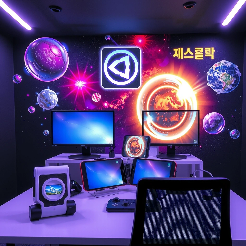 Mobile game development hero background